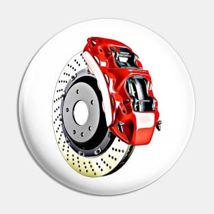 Brake Disc Cartoon Pin