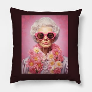 Pink Lady Funny Portrait Pillow