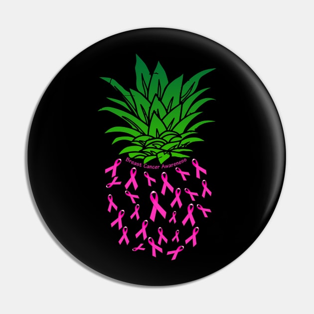 Pineapple Breast Cancer Awareness Pin by heryes store