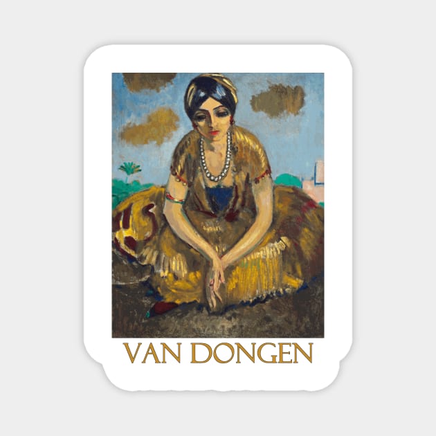 Egyptian in Pearl Necklace (1913) by Kees van Dongen Magnet by Naves