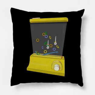 Yellow Waterful Ring Toss Pillow