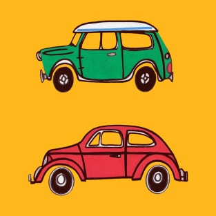 Morris Mini and Volkswagen Beetle by Pollux T-Shirt