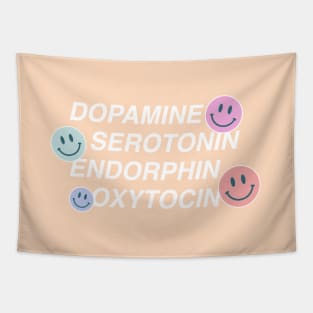 Happy brain chemicals smileys Tapestry