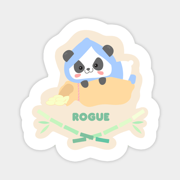 Rogue Kawaii Panda Magnet by FlutesLoot