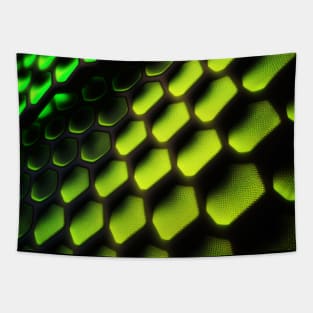 Si-Fi pattern, with pattern, photo, black, green Tapestry