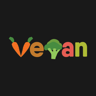 Vegan veggies as cute text T-Shirt