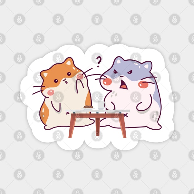 Cute Hamsters Magnet by Pearsville