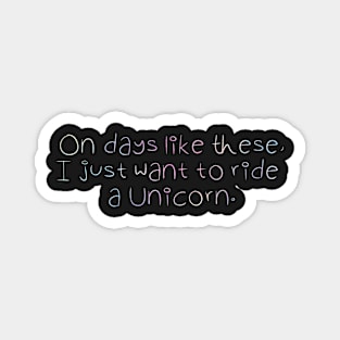 Unicorn (Rainbow Text) Magnet