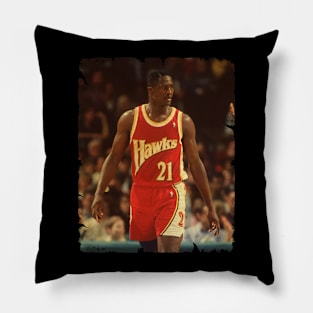 Dominique Wilkins - Vintage Design Of Basketball Pillow