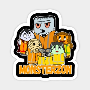 Swagazon Monsters Mummy Frankenstein Dracula Monsterzon Halloween Magnet