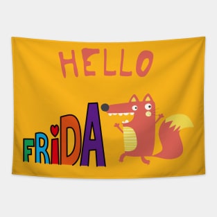 Hello Friday Fox Animal Weekend Tapestry