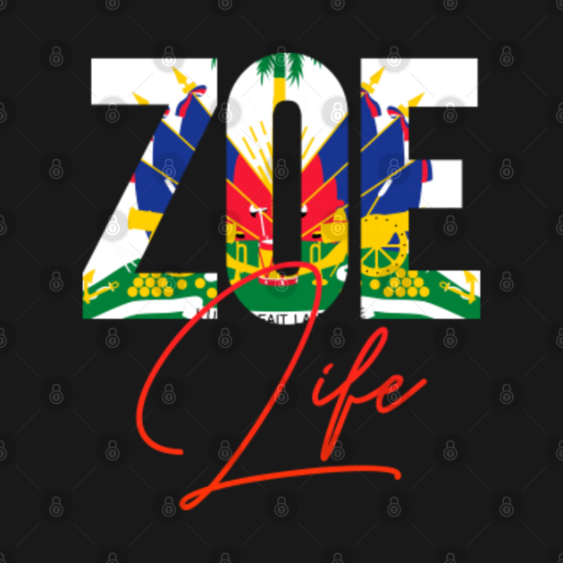 Haiti Flag Zoe Haitian Life Pride Vintage Haiti America TShirt