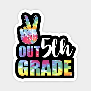 Peace out 5th grade end of school l. Last day of school. Summer break Magnet