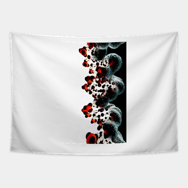 DNA molecule, computer artwork (G110/1178) Tapestry by SciencePhoto