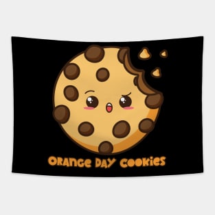 Orange Day Cookies Tapestry