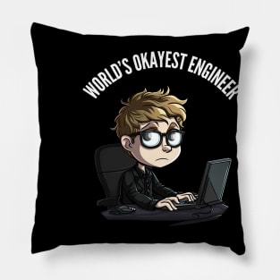 World's Okayest Engineer v2 (round) Pillow
