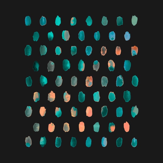 Artist Dots Palette Green Orange by ninoladesign