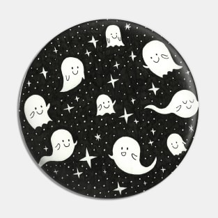 Cute Ghosts in the night sky Pin