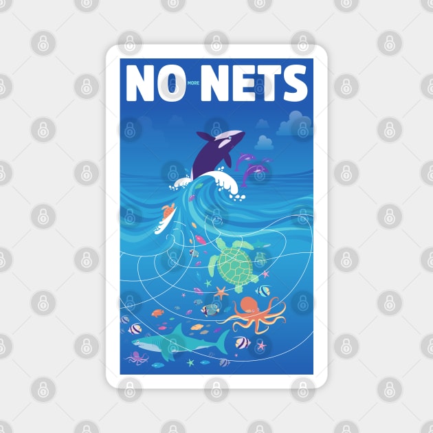 No more nets Magnet by Sugar & Bones