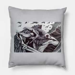 Cry of the Blackbirds Pillow