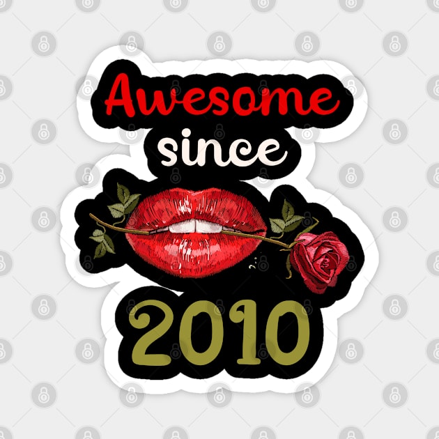 Lips Rose Year 2010 Magnet by ravenwaldo168375