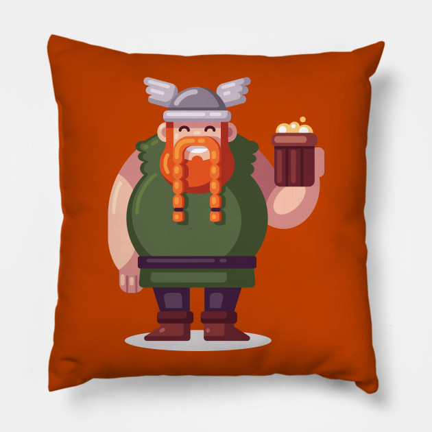 Fat Happy Viking Viking Pillow Teepublic