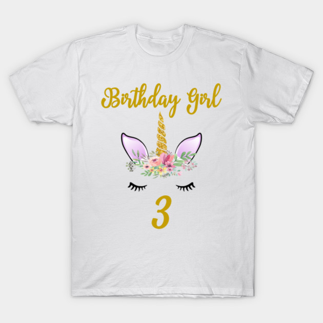 3rd birthday unicorn shirt