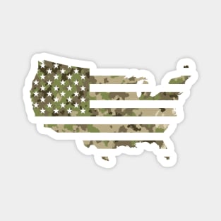 USA Flag - Multicam Camo Magnet