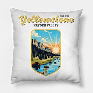 USA - NATIONAL PARK - YELLOWSTONE Hayden Valley -14 Pillow