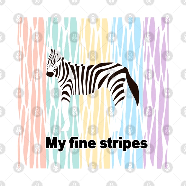 fine stripes,zebra,RAINBOW by zzzozzo