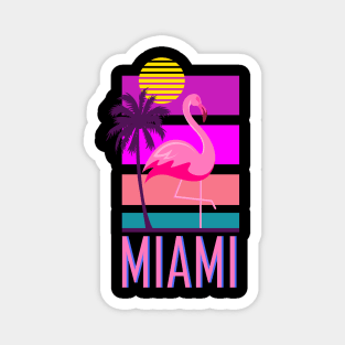 Miami Florida Synthwave Inspired Design Magnet