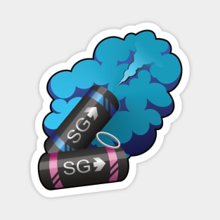 smoke grenade - blue Magnet