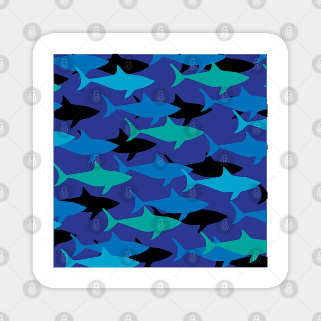 Cute Fish Seamless Patterns Magnet by labatchino