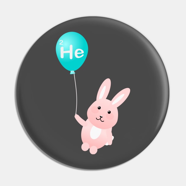 Kawaii Bunny Helium Balloon Pin by Lyrical Parser