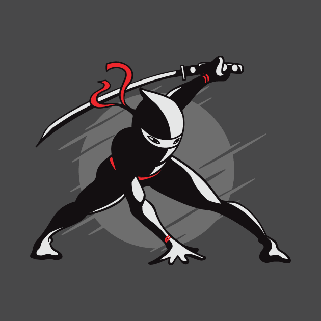 Cartoon Ninja on the Attack by SLAG_Creative