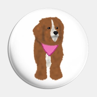 Brown dog Pin