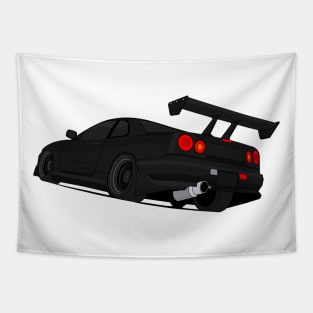 SKYLINE GTR R34 BLACK Tapestry