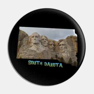 South Dakota State Outline (Mount Rushmore) Pin