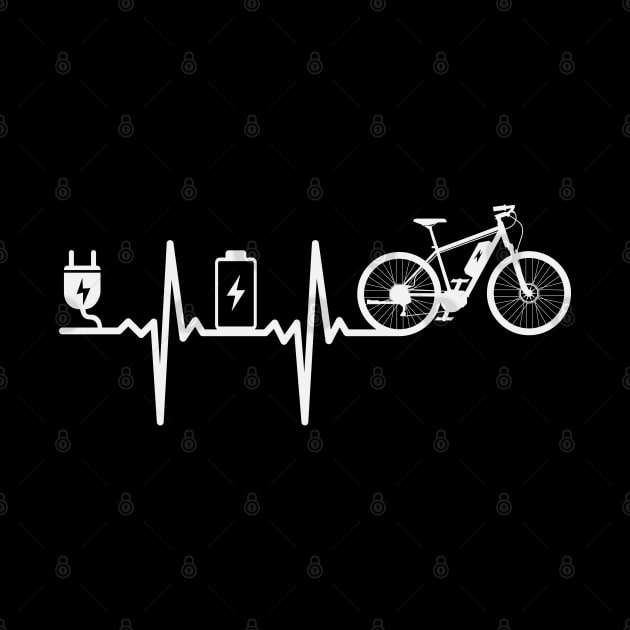 E-Bike Heartbeat Bicycle Electric Cycling Funny by Upswipe.de