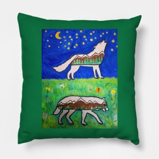 Wolf Spirit Animal Pillow