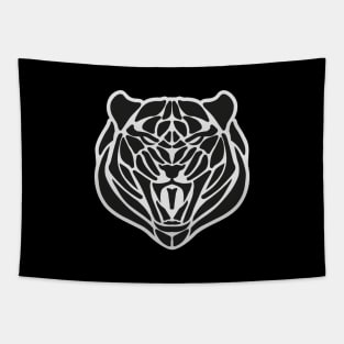 Abstract Tiger Head Tapestry