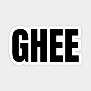 Ghee Word - Simple Bold Text Magnet