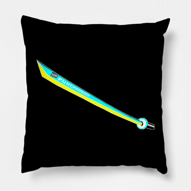 Katana with Blank Text, v. Code Pillow by punchado