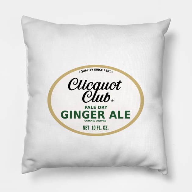 Clicquot Club. Soft Drinks Pillow by fiercewoman101