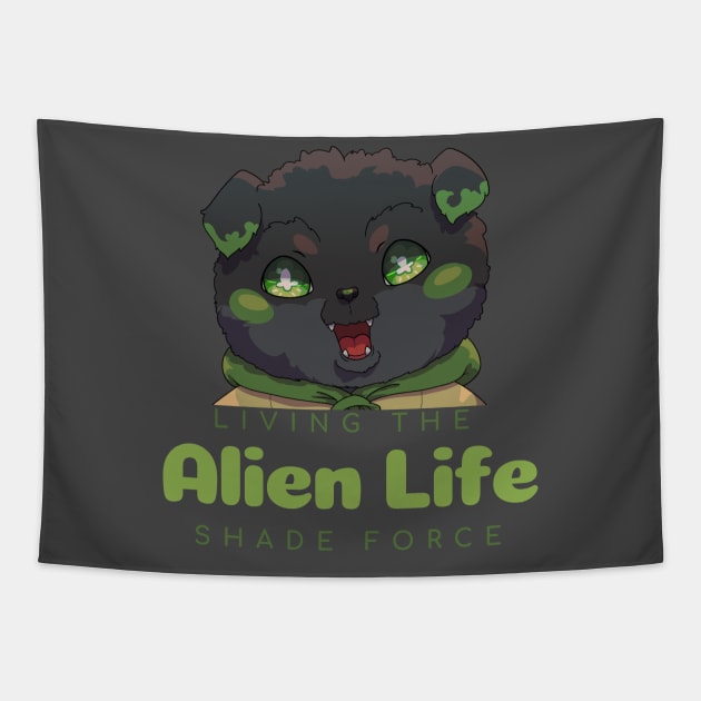 Cute Alien Puppy: Living the Life (With Alto-Milano) Tapestry by Shadeforceseries