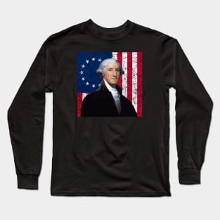 American Flag Chief Pride Long Sleeve T-Shirt