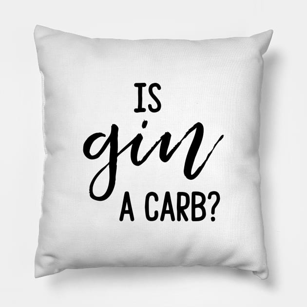 Is gin a carb? Pillow by qpdesignco