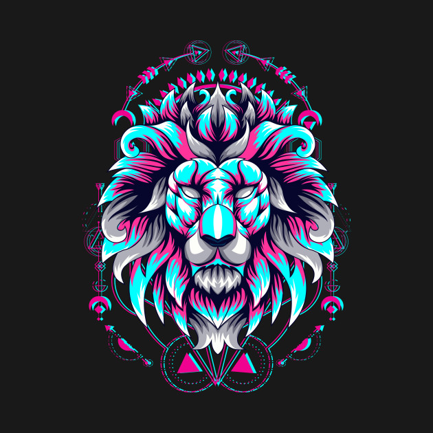 lion head artwork by SHINIGAMII