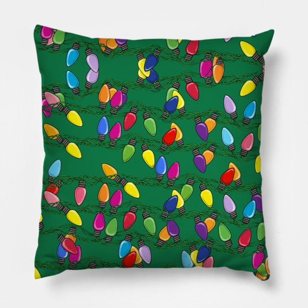 Tree Lights Pillow by Zodiart