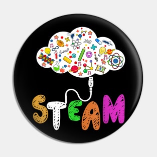 STEAM Teacher and Student Back to School STEM Gift Funny Pin